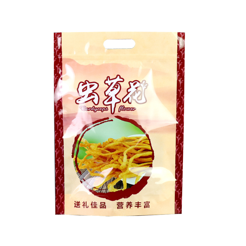 自立金虫草花包装袋子北虫草透明塑料袋拉链自封口500克250g加厚 - 图3