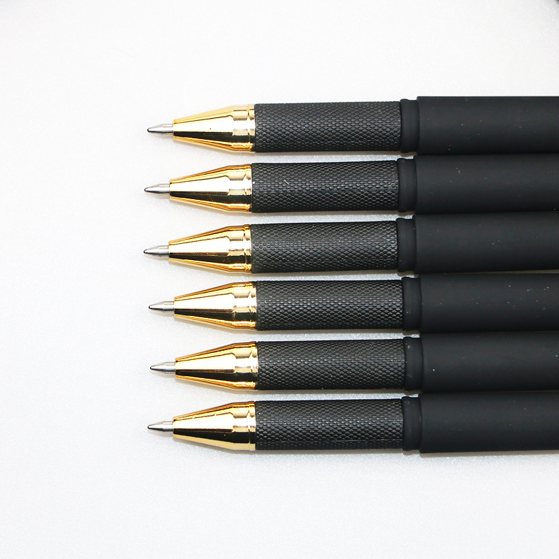 五千年W-386中性笔0.7mm磨砂笔杆签字笔 子弹头中性笔水笔碳素笔