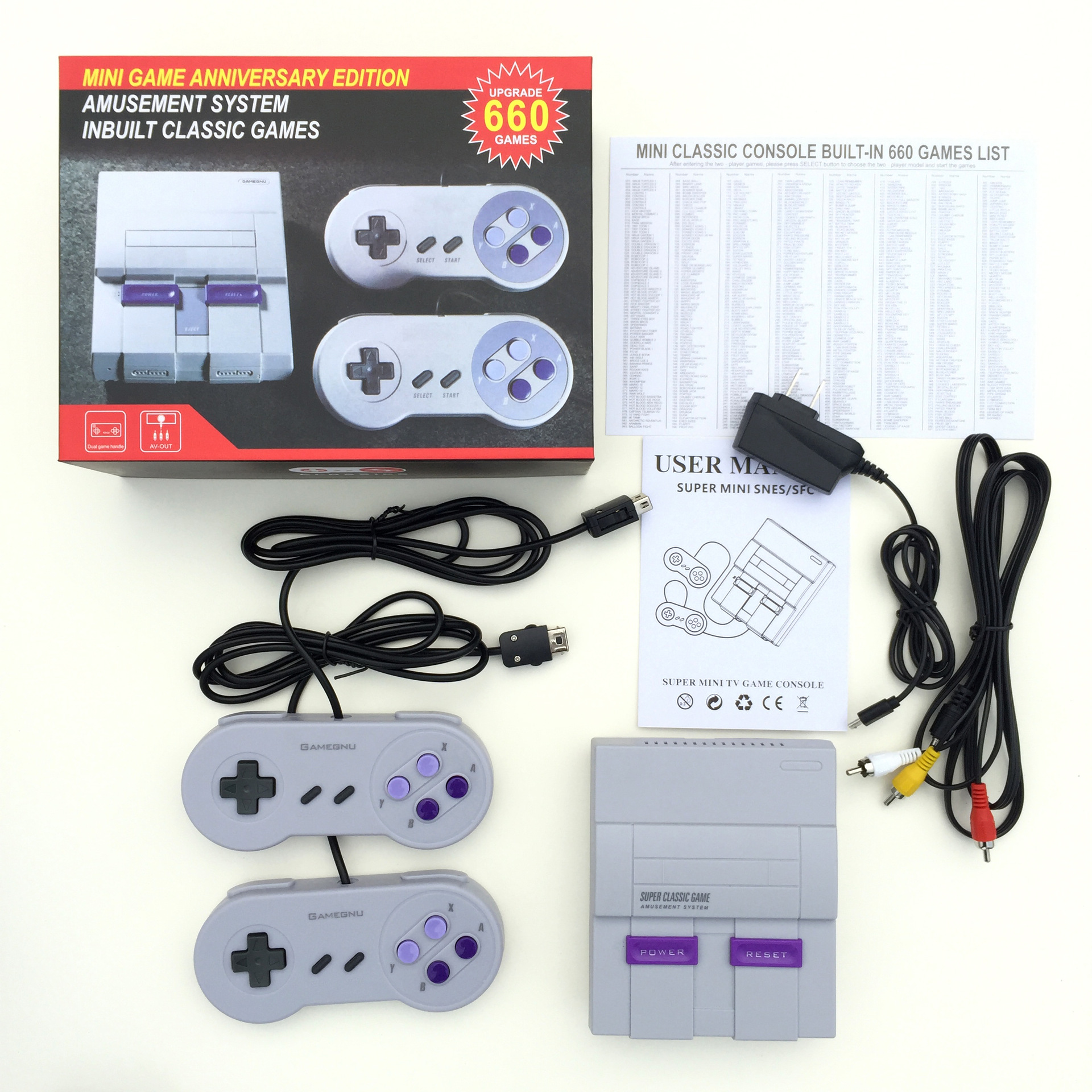 超任经典复古SNES MINI SFC游戏机美版电视游戏机400款660游戏-图2