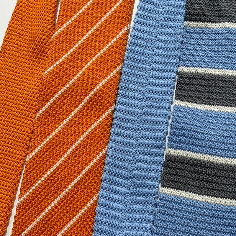 清仓不退换手打平头针织领带女橙色条纹撞色蓝灰棕小众个性腰带酷,淘宝优惠券,粉丝福利购,淘宝优惠卷