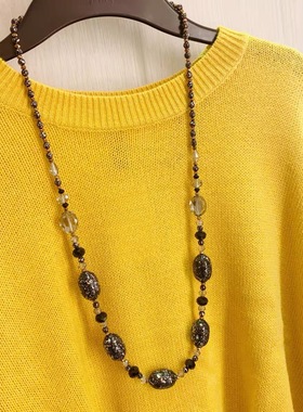 经典黑灰色！通勤款装饰项链