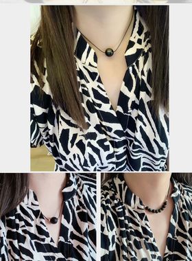 原创手作饰品黑曜石项链