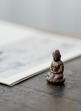 虚空藏菩萨进口黄铜随身佛摆件