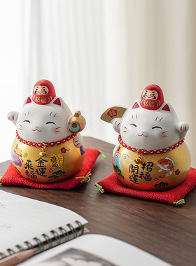 进口日本招财猫幸运祝福摆件