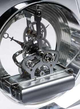 意大利桌面爱心钟表礼品水晶摆件