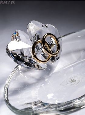 ranoldi永结同心首饰托水晶摆件