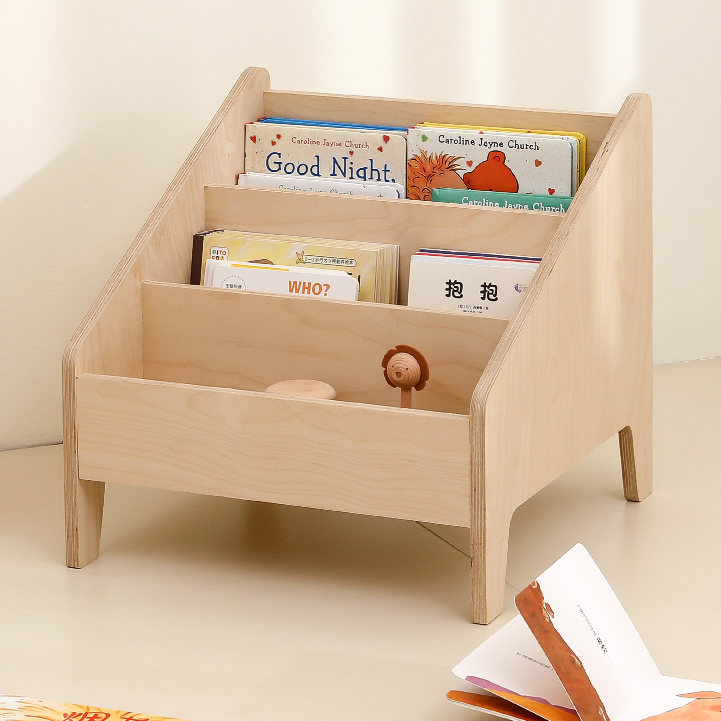 书架儿童绘本架落地原木风蒙氏婴儿房布置阅读区绘本展示宝宝书架,淘宝优惠券,粉丝福利购,淘宝优惠卷