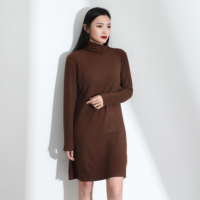 双面绒高领保暖打底衫女大码胖妹妹200斤秋冬加绒加厚中长款上衣 - 图2