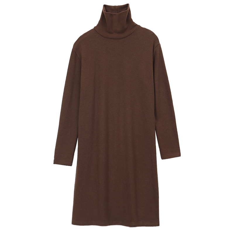 双面绒高领保暖打底衫女大码胖妹妹200斤秋冬加绒加厚中长款上衣 - 图3