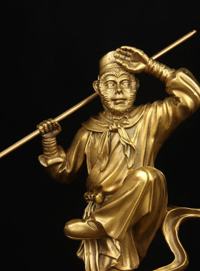 祥云铜孙行者摆件齐天大圣筋斗云