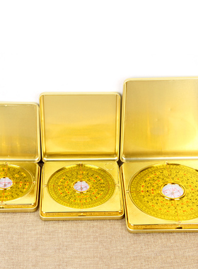 仿铜方盒罗盘摆件 罗盘摆件