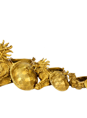 铜龙龟烟缸摆件开盖龙龟摆件