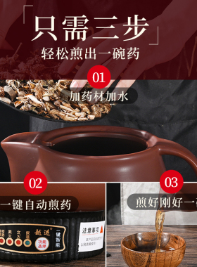 全自动紫砂中药煎药壶家用电煎中药砂锅中医插电熬药罐煲机煮神器