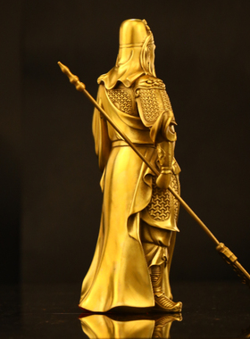 纯黄铜精工武财神爷招财镇宅开业