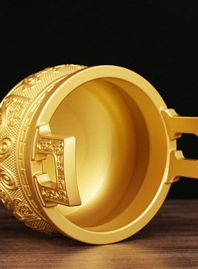 铜鼎纯黄铜摆件三足鼎香炉鼎盛千秋圆鼎克鼎四方鼎开业礼品装饰品