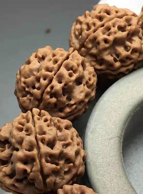 弥刻蜂窝双龙5瓣20mm尼泊尔大金刚菩提手串红皮佛珠男士平头平尾