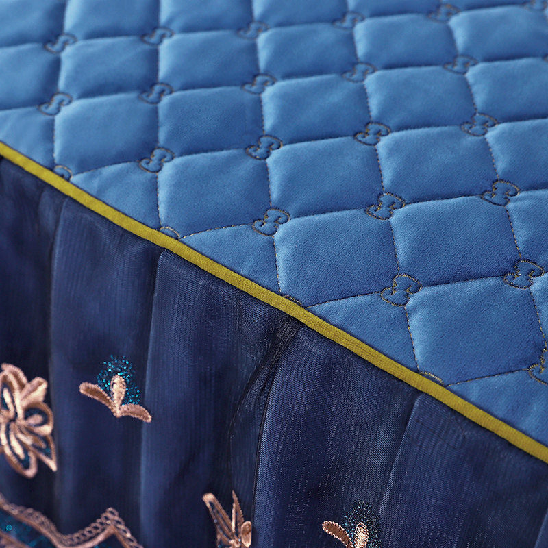 冬季新款加厚床裙简约现代夹棉床围裙花边款床单防滑床罩套裙式,淘宝优惠券,粉丝福利购,淘宝优惠卷