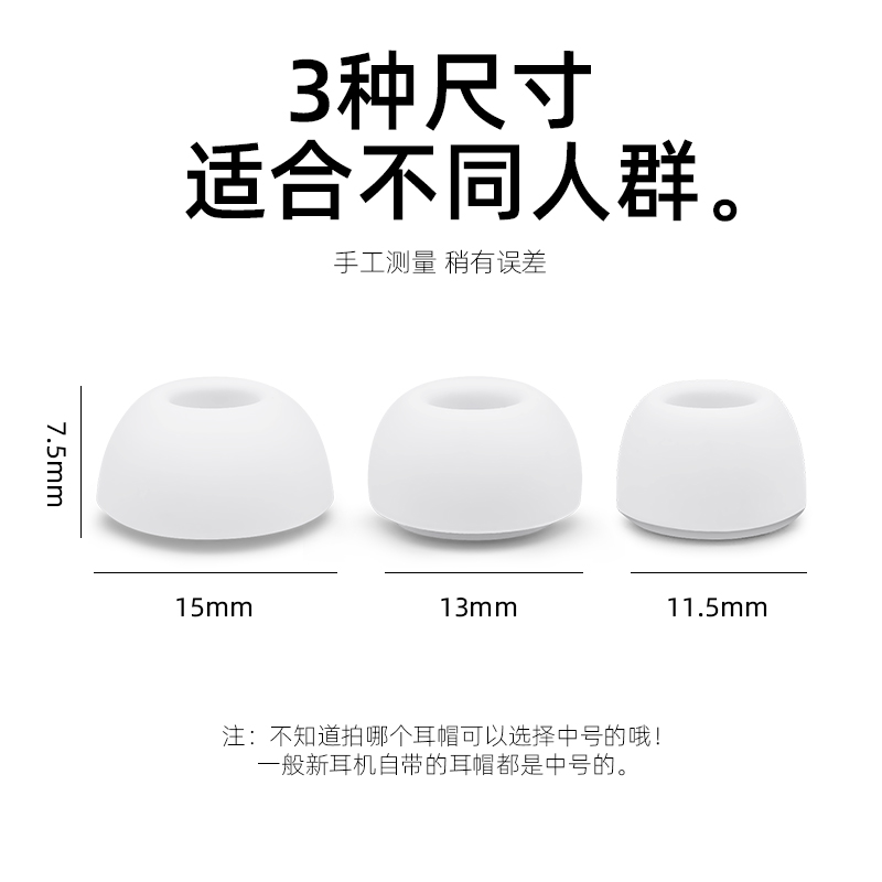 适用于airpods pro耳塞替换AirPodspro耳套苹果无线蓝牙盒三代耳帽ipods超薄液态硅胶iphone3代防滑软壳por - 图1