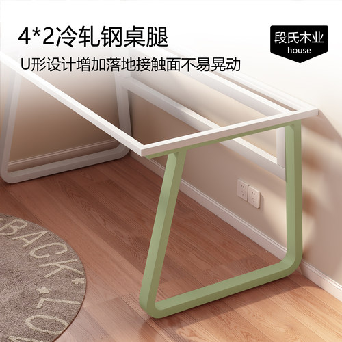 现代电脑台式钢化玻璃办公桌简约学生书桌化妆家用经济型写字台桌 - 图2
