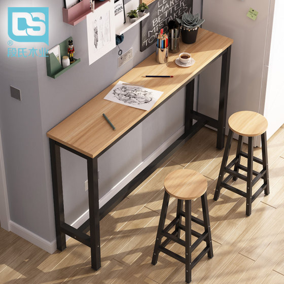 Wall-mounted bar table high table home long milk tea shop