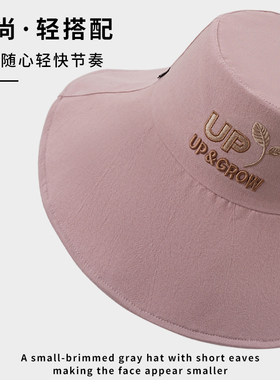 渔夫帽秋冬男女棉麻小边帽盆帽