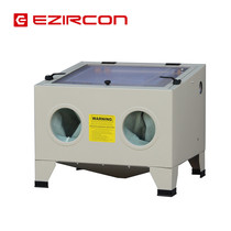 Small box type sandblasting machine cone bottom 90L liter spray sand machine rust removing oil removing impurities to oxygenated leather sandblasting equipment