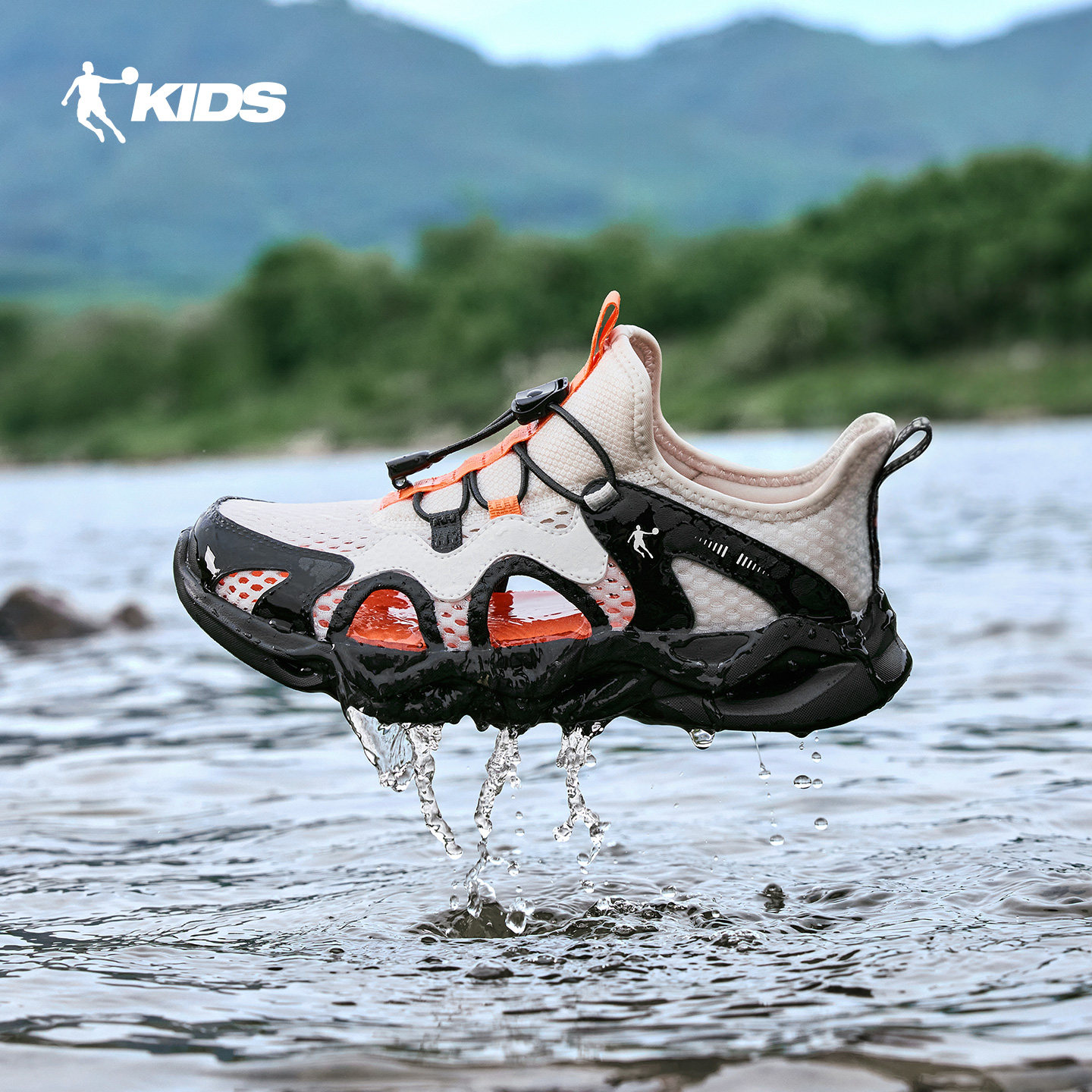 玩水侠|乔丹童鞋儿童凉夏鞋2026新款网面透气男童溯溪鞋宝宝鞋子