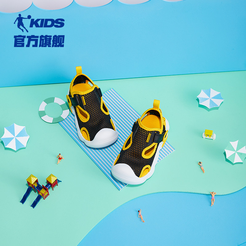 中国乔丹男童2023夏季新款软底童鞋 乔丹童装凉鞋