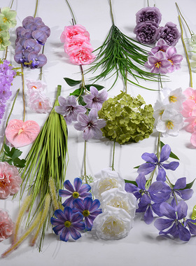 仿真花莫奈花园风系列油画风
