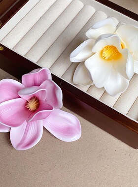 纯欲蕙兰玉兰花鸭嘴夹森系甜美氛围感侧边夹旅行拍照婚纱发卡发饰