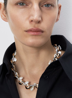 满39包邮小香奶奶风复古钱币欧美夸张4层叠戴大牌珍珠项链