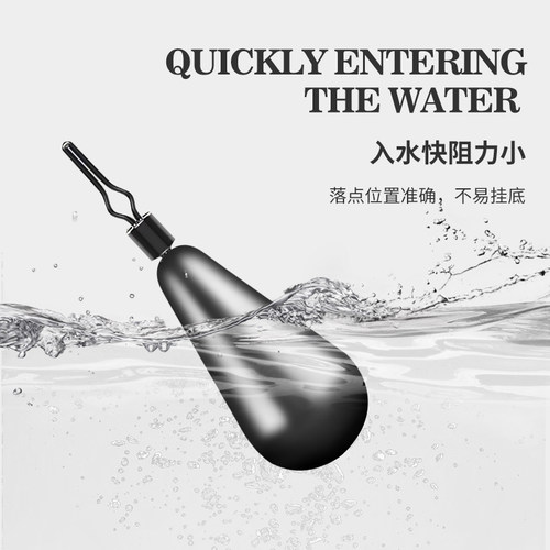 路亚防挂圆柱形倒钓铅坠水滴圆形德州钓组专用小克重配件远投5g20 - 图2