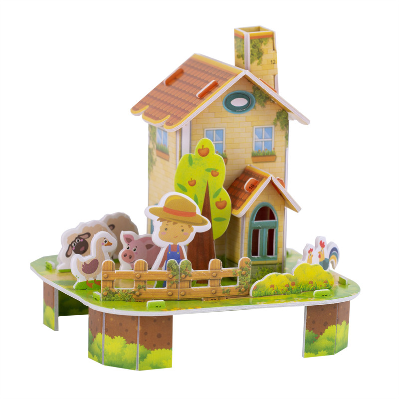 可爱立体小拼图趣味房子拼板幼儿园小学生奖品生日分享礼物开业礼