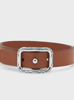 Goodart通用银百搭皮具皮手环