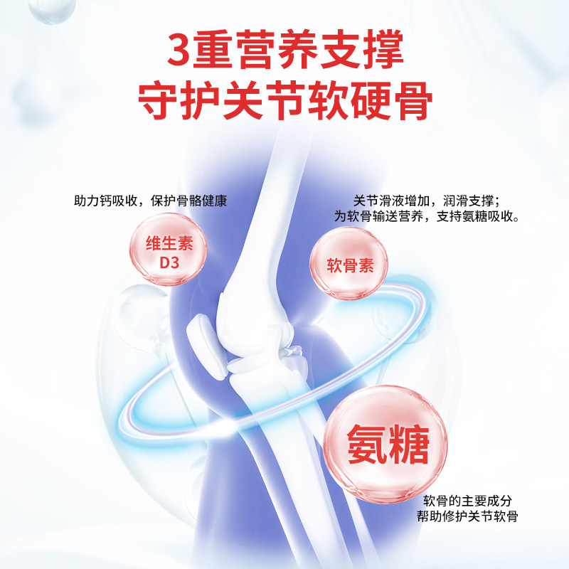 多善海外专营店加拿大进口氨糖 伟博webber硫酸氨基葡萄糖软骨素胶囊关节宝300粒0