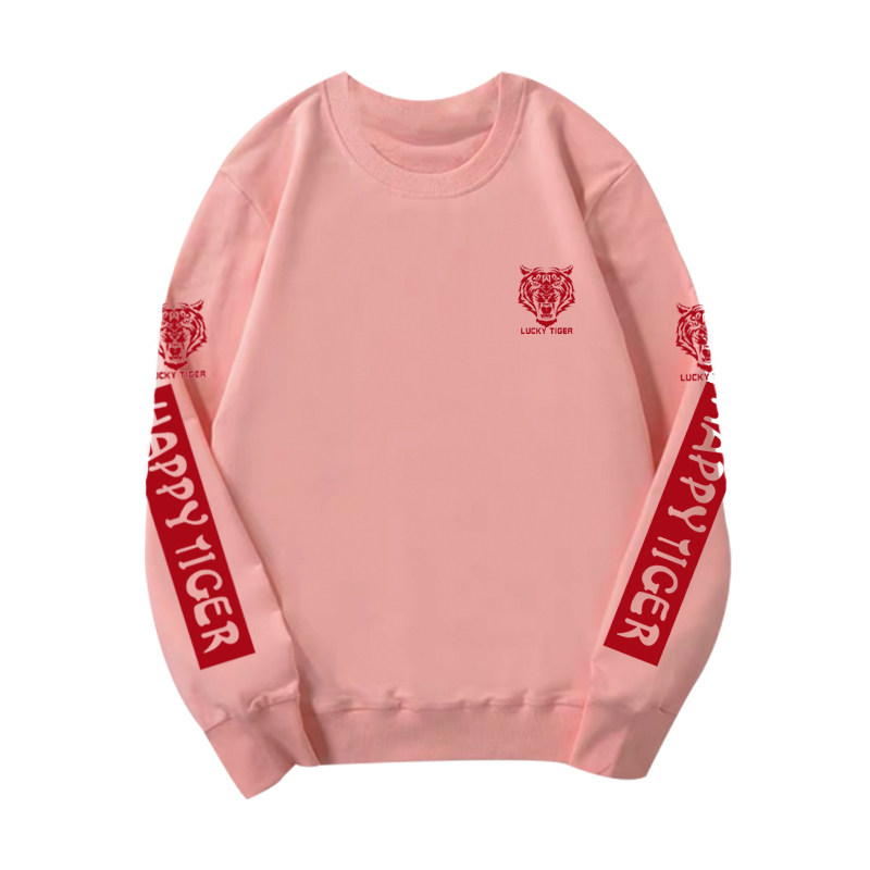 2022本命年虎年红色圆领男新年卫衣 喜鹿堡卫衣