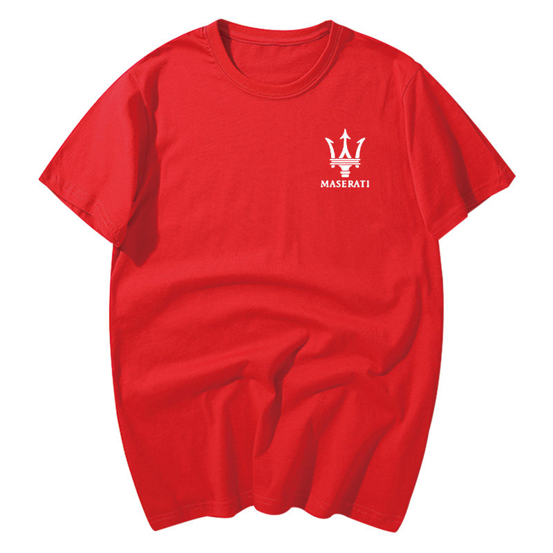玛莎拉蒂车标4s店工装定制男女t恤 喜鹿堡T恤