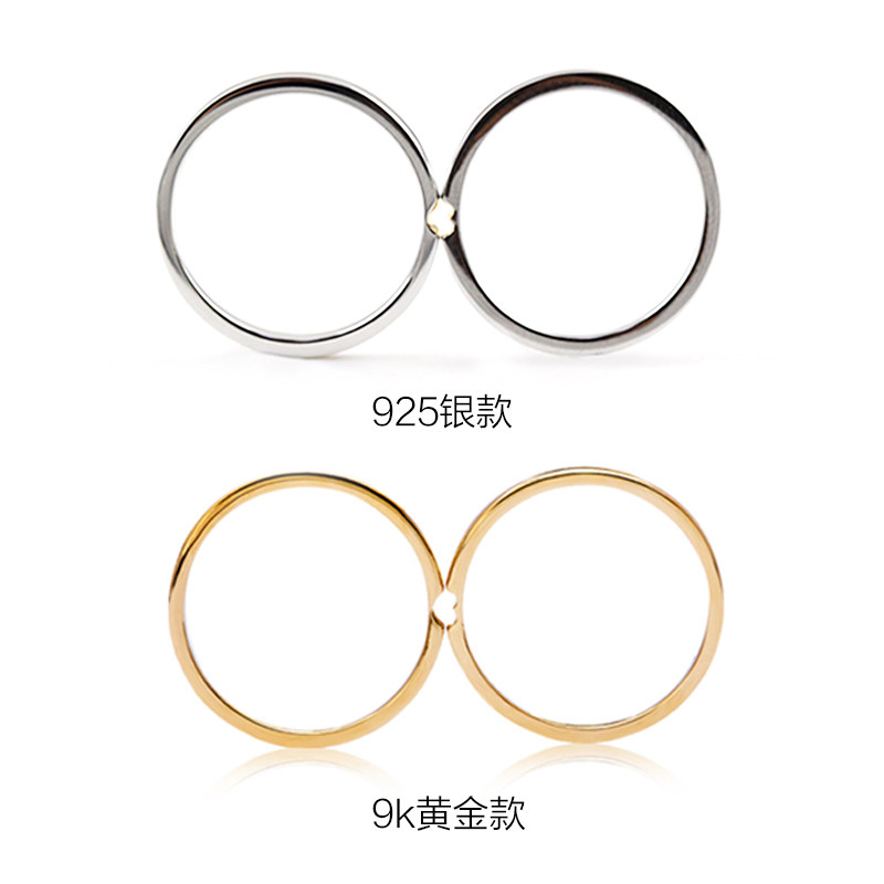 bensheng纯银love结婚情侣款对戒指 本笙戒指/指环