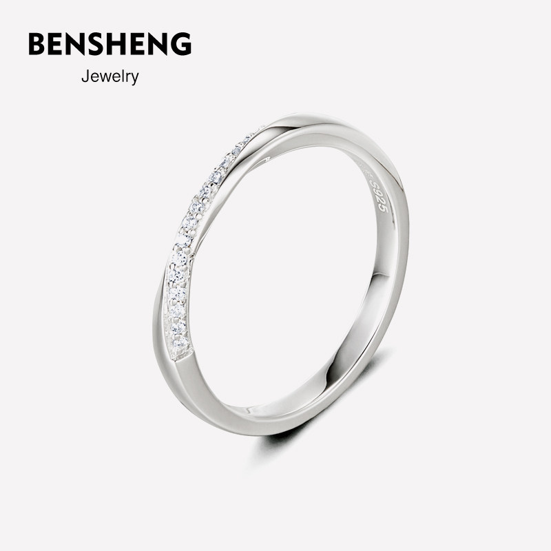 bensheng本笙纯银莫比乌斯环对戒指 本笙戒指/指环