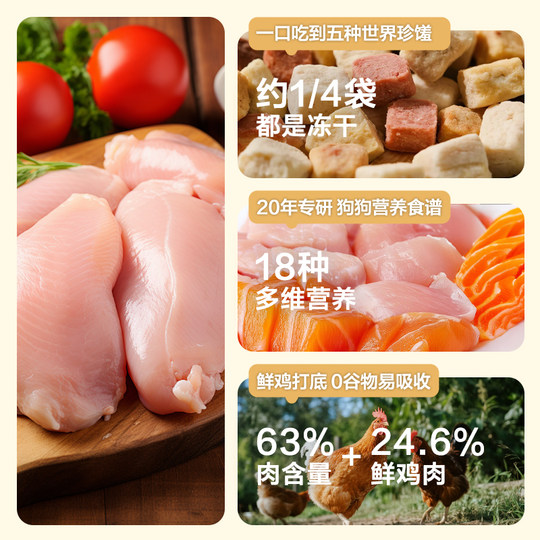 Weishi dog food pigeon venison freeze-dried five-pin small dog