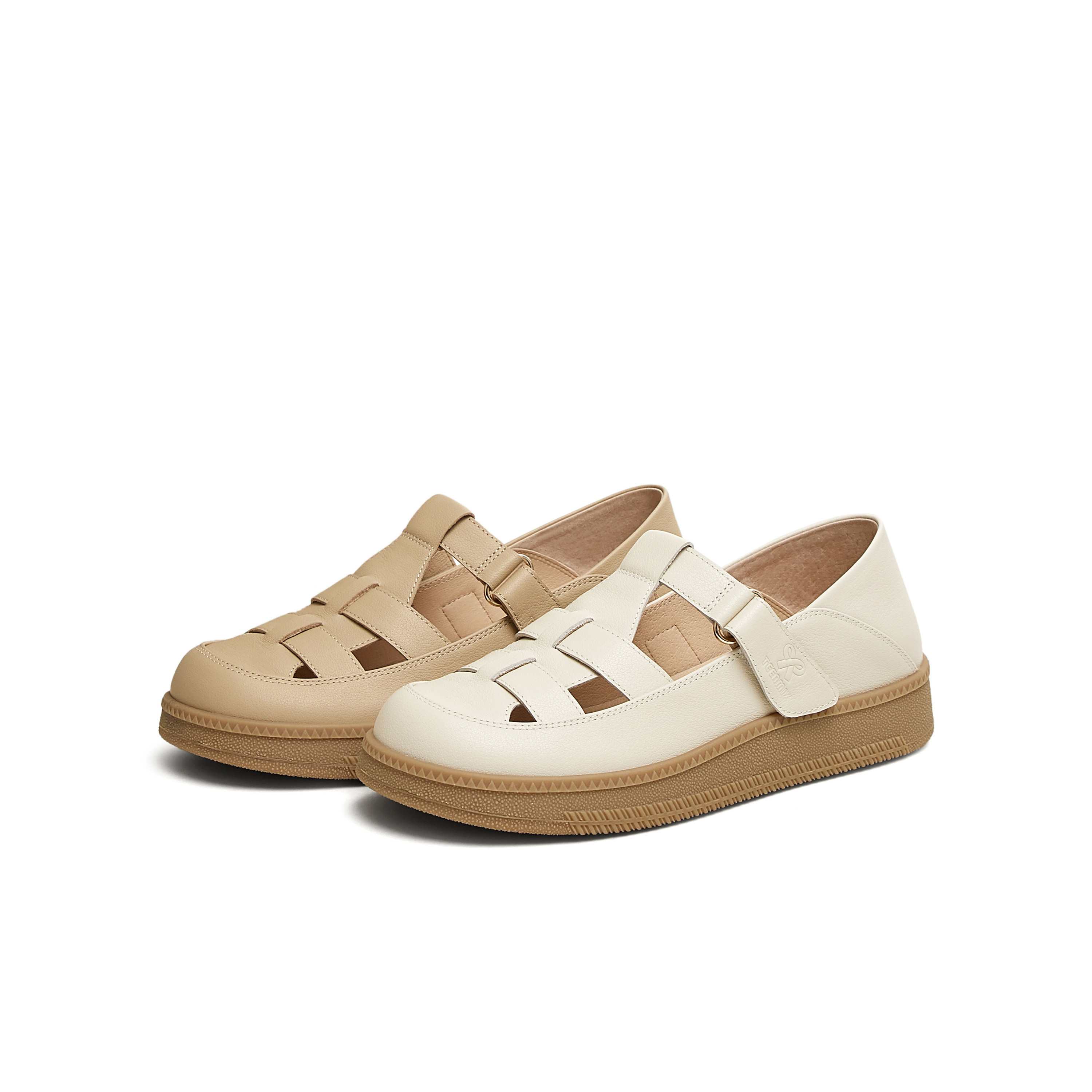 天美意2025夏新款商场同款复古编织镂空百搭女罗马凉鞋CFW30BA5,淘宝优惠券,粉丝福利购,淘宝优惠卷