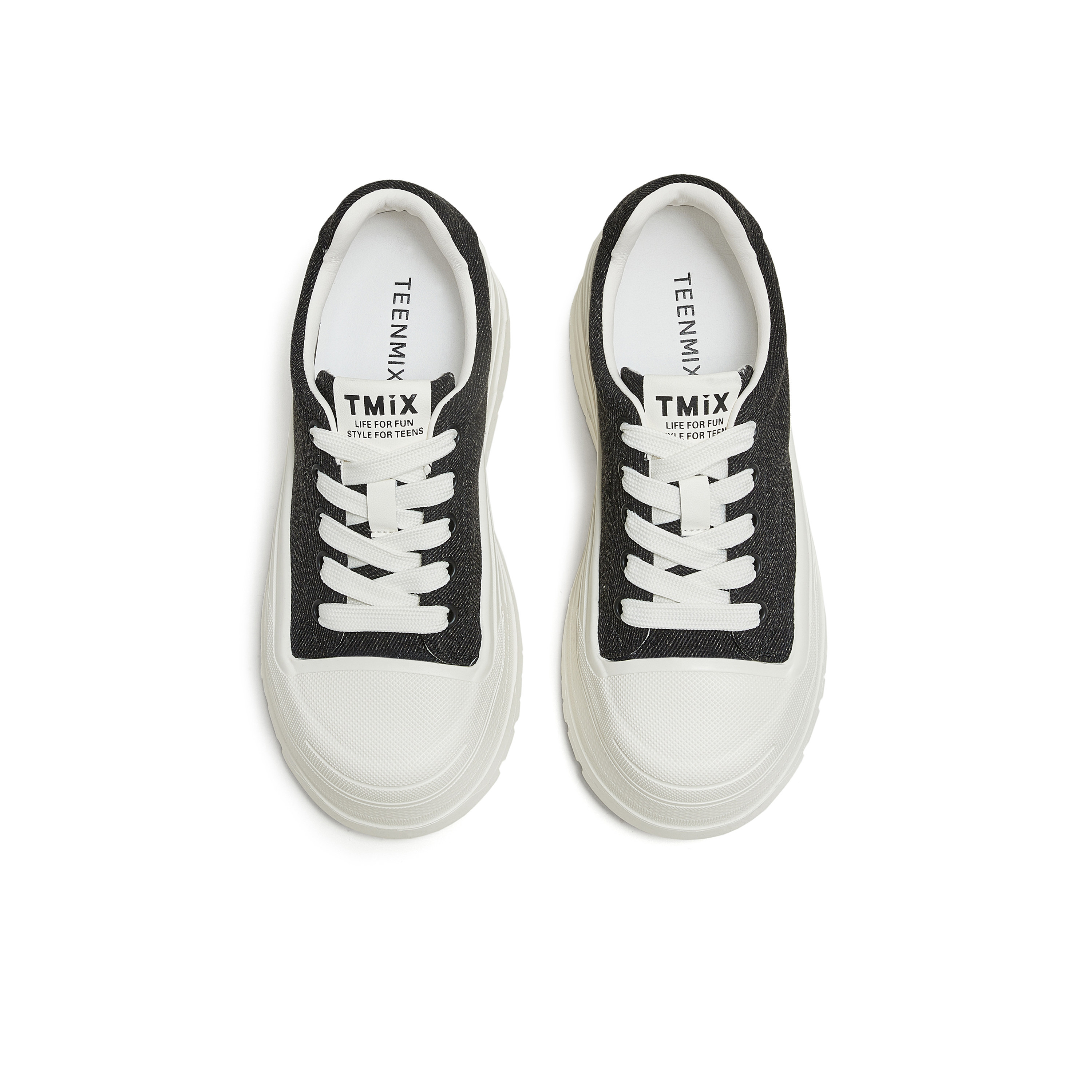 天美意秋新款休闲系带百搭厚底运动鞋外穿女帆布鞋KJ011CM5,淘宝优惠券,粉丝福利购,淘宝优惠卷