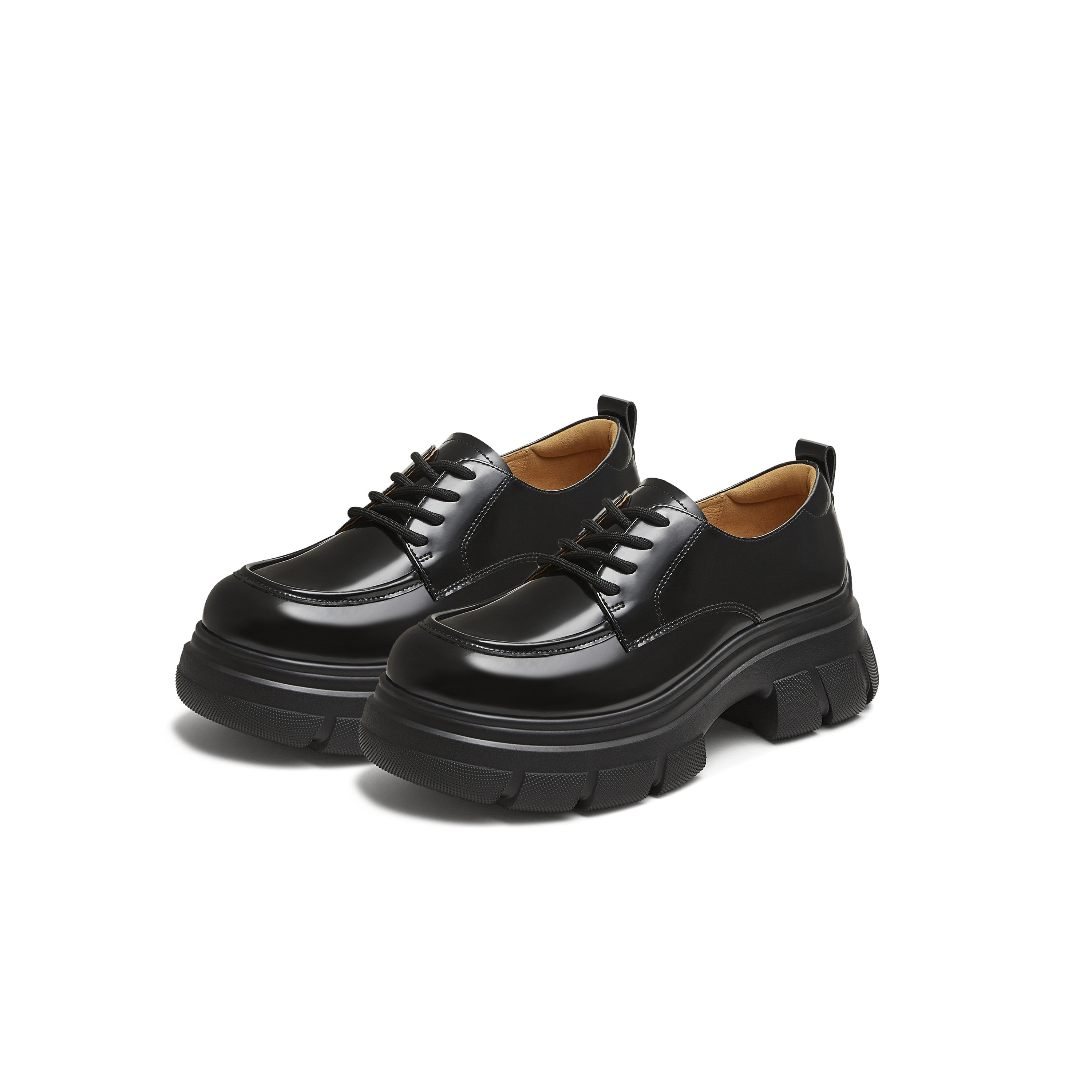 天美意秋新款商场同款厚底百搭系带纯色女牛津鞋CFR20CM5,淘宝优惠券,粉丝福利购,淘宝优惠卷