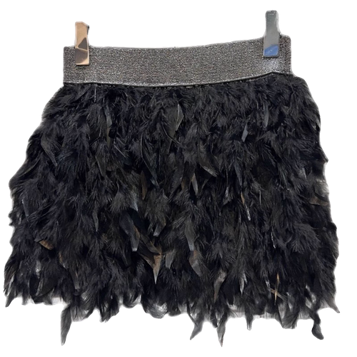 网红同款2025秋季新款性感辣妹名媛羽毛毛松紧腰短裙包臀裙半身裙 - 图3