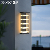 Wall Lamp Outdoor Solar Patio Wall Lamp Modern Garden Wall Lamp Decoration Ambiance Lamp Creativity Villa External Wall Wall Lamp