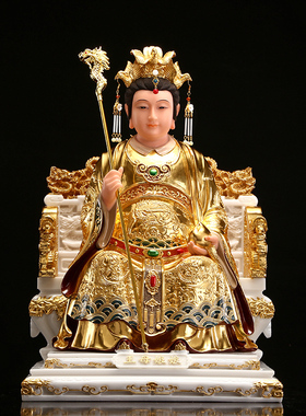 汉白玉玉皇大帝神像王母娘娘摆件