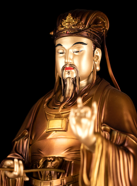 纯铜复古大梵天像二十四诸天摆件