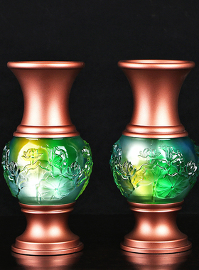 圆通香炉供佛灯圣水杯七彩琉璃