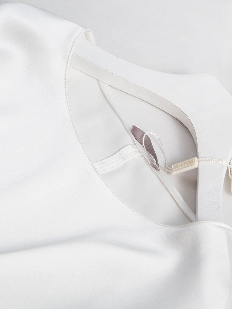 禁欲女神气质丝滑裸感she华高衬衫 本上菜菜子T恤