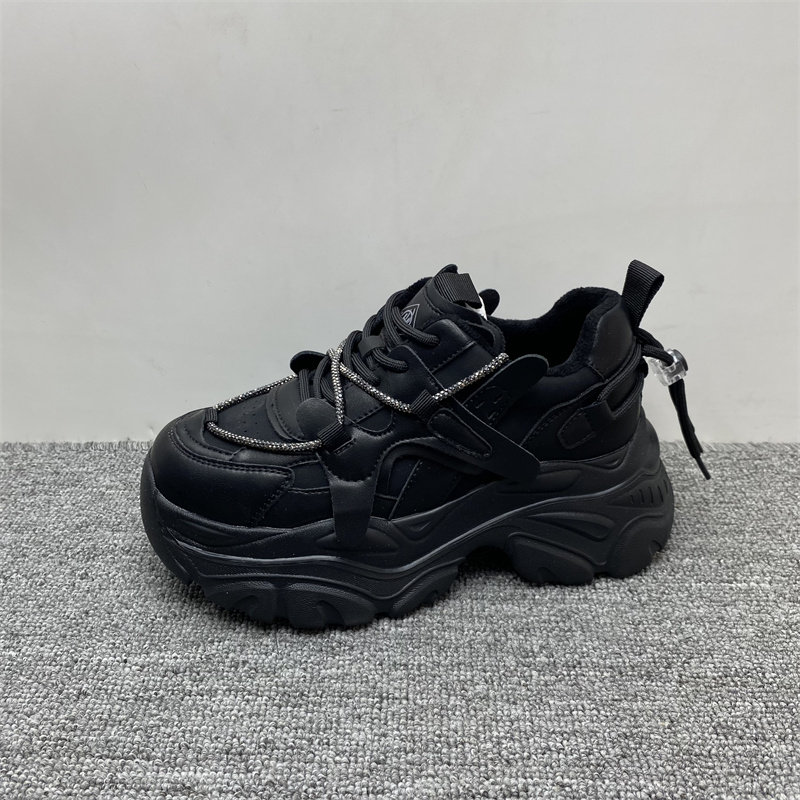 撤柜处理真皮加绒老爹鞋女2024冬季新款显脚小厚底百搭休闲运动鞋,淘宝优惠券,粉丝福利购,淘宝优惠卷